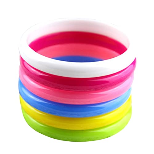 HOMOBABE 6Stücke Bunte Kunststoffarmreifen Bonbonfarbene Armreifen für Kindergeburtstag Party Mitgebsel DIY Schmuck von HOMOBABE