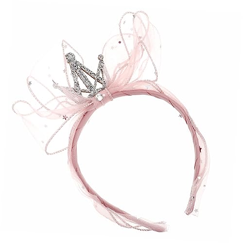 HOMOBABE Junge Mädchen Krone Stirnband Mädchen Haarband Große Schleife Stirnband Haarband von HOMOBABE