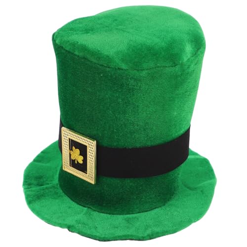 HOMOBABE Kleeblatt Hut aus Velours für Frauen Dekorativer Kostümschutz für Patrick's Day Bequemes und Langlebiges Accessoire für Partys und Maskeraden Irische Feiern und Festatmosphäre von HOMOBABE
