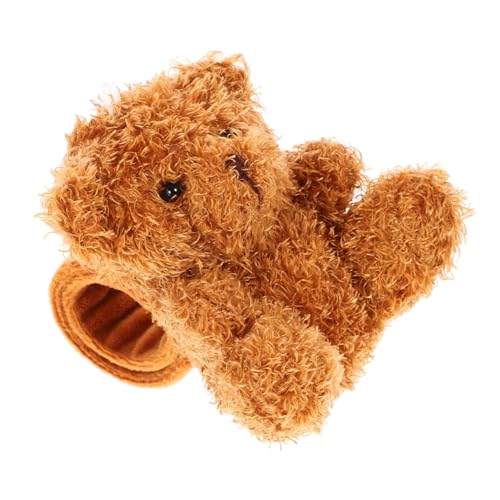 HOMOBABE Kuscheltier Slap Armband mit Tiermotiv Plüsch Handgelenkband für Partys oder Halloween Dekoration Braun von HOMOBABE