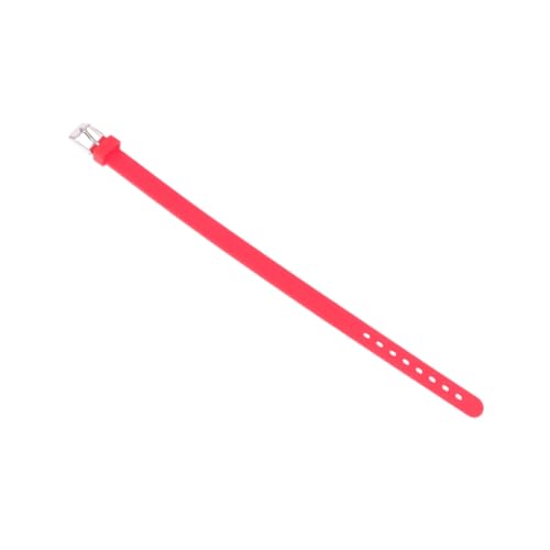 HOMOBABE Silikonarmband Rot Langlebiges Formstabiles Gummiarmband mit Verstellbaren Löchern Farbiges Armband für Jungen und Mädchen als Partygeschenk und Gruppenzubehör von HOMOBABE