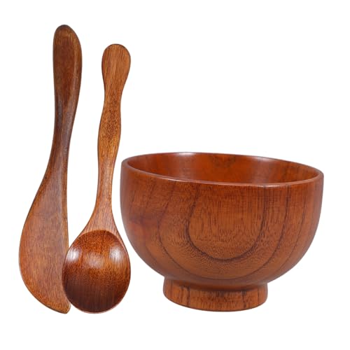 HOMOCONO -werkzeugset Aus Holz Mischschale Für Hautpflegeprodukte Mit Spatel Und Löffel Natürliche Kosmetikbedarfsartikel Für Selbstgemachte Für Heimgebrauch Im Salon von HOMOCONO