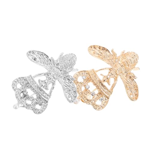 HOMOCONO 2 Stück Glitzernde Strass Anstecknadeln Zinklegierung Vielseitige Modeaccessoires für Frauen als Kleidungspins oder Rucksackdekoration von HOMOCONO
