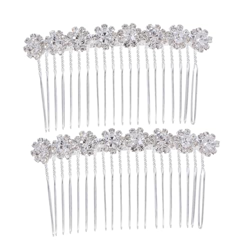 HOMOCONO 2 Stück Hochzeits Haaraccessoires mit Sonnenblumen Design Handgefertigte Haarspangen für Bräute und Brautjungfern Haarschmuck für und Mädchen von HOMOCONO