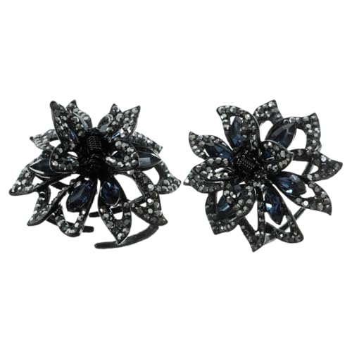 HOMOCONO 2 Stücke Kristall Haar Klaue Clips Strass Blume Haar Klammern Rutschfeste Pferdeschwanz Halter Für Frauen Mädchen von HOMOCONO