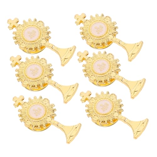 HOMOCONO 6 Stück Goldene Katholische Anstecknadeln Heiliges Symbol First Communion Accessoires Dekorative Christliche Anstecker für Besondere Anlässe HOMOCONO 6 Stück Goldene Katholische Anstecknadeln Heiliges Symbol First Communion Accessoires Dekorative Christliche Anstecker für Besondere Anlässe von HOMOCONO