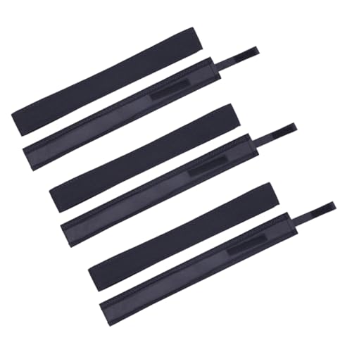 HOMOCONO 6-teiliges Hut-schweißband-set Ersatzband Zubehör Schwarz Bequem Polyester Wiederverwendbar Leicht Zu Waschen von HOMOCONO