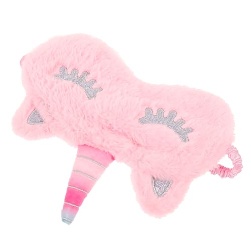HOMOCONO Pinkes Plüsch Einhorn Schlafmaske Leichte Und Bequeme Augenmaske Für Reisen Arbeit Und Nickerchen Für Junge Mädchen Und Erwachsene Zum Entspannen Und Schlafen von HOMOCONO