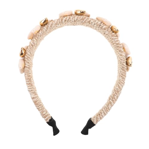 HOMOCONO Robustes und Leichtes Kopfband mit Muschelelementen Elegantes Strand Accessoire für Frauen und Mädchen für Hochzeiten Urlaube und Täglichen Gebrauch von HOMOCONO