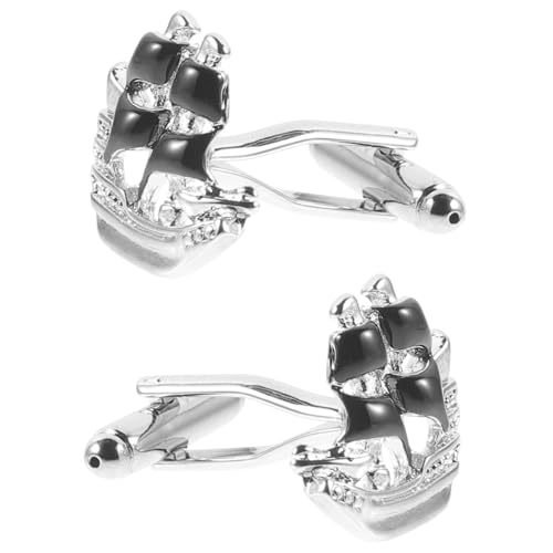 HOMSFOU Manschettenknöpfe Für Herren Segelboot-design Manschettenknöpfe Business-accessoire Hemdenschmuck Hochzeit Und Party von HOMSFOU