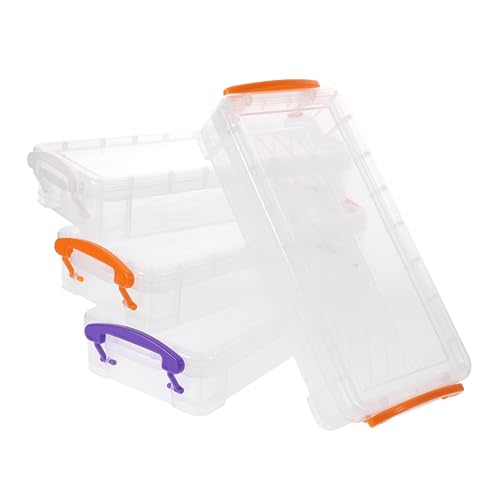 HOMSFOU 4stücke Durchsichtige Stifteaufbewahrungsbox Stapelbares Federmäppchen Mit Großem Fassungsvermögen Stifte-Organizer-Halter Für Markierstifte Bleistifte Und Kugelschreiber von HOMSFOU