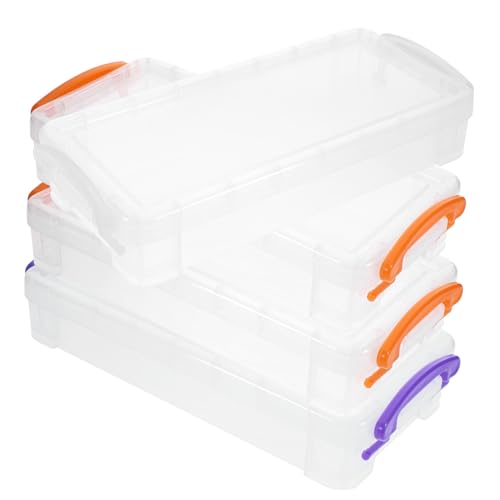 HOMSFOU 1 Satz Große Kapazität Stiftbox Stapelbare Aufbewahrungsbox Für Stifte Teiliges Kunststoff Vielseitig Einsetzbar Für Büro Und Schule Platzsparend Und 4 Stück von HOMSFOU