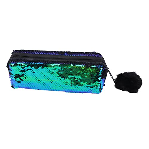 HOMSFOU 1 Stück Glitzerndes Federmäppchen im Meerjungfrauen Stil Multifunktionale Kosmetiktasche für Damen zur Aufbewahrung von Schreibwaren und Beauty Artikeln von HOMSFOU
