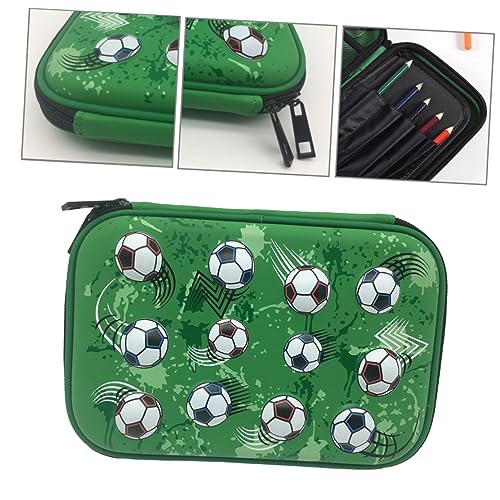 HOMSFOU Fußball-Form-etui Für Junge Mädchen Stoßfest Und Wasserabweisend Mit Reißverschluss Für Federmäppchen Und Make-up-Pinsel Langlebig Und Transportabel von HOMSFOU