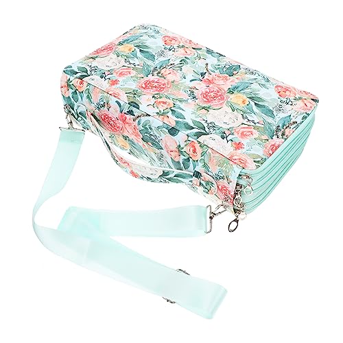 HOMSFOU 1 Stück Slots Federmäppchen mit Tragegriff Stifteetui für Farben Marker und Pinsel für Schule Büro und Unterwegs von HOMSFOU