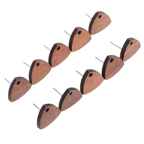 HOMSFOU 10 Stück Dreieckige Holz Ohrstecker Leichtes Design Polierte Kanten Nachhaltige Schmuckrohlinge Für Frauen Und Mädchen Stilvolle Kleine Ohrstecker Für Alltag Und Festliche Anlässe von HOMSFOU