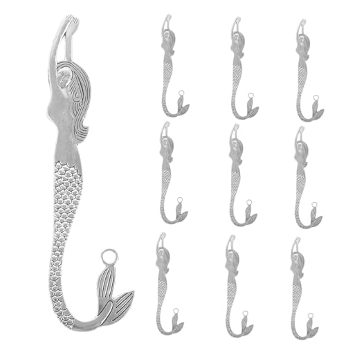 HOMSFOU 10stücke Metall Meerjungfrau Anhänger Schmuckherstellung Charme Für Handtaschen Haarspangen Diy Accessoires Verschönerung von HOMSFOU