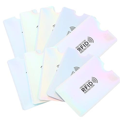 HOMSFOU 10stücke Pack Kartenhüllen RFID Schutz Kreditkartenhüllen Scheckkartenhüllen Aus Aluminiumfolie Für Reisen Geschäftstreffen Und Täglichen Gebrauch von HOMSFOU