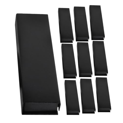 HOMSFOU 10 Stück Schwarze Stiftbox mit Klappdeckel Kratzfeste Stilvolle Verpackung für Kugelschreiber Füllfederhalter als Geschenkbox für Geschäft Büro Präsentation von HOMSFOU