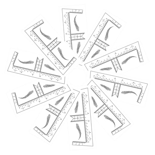 HOMSFOU 10St Augenbrauen-Mapping-Tool zum Tätowieren Augenbrauen-Schablonenlineal werkzeug Aufkleber nivellierender Augenbrauenformer bequemer Augenbrauen-Mapper Einweg Augenbrauen Trimmer von HOMSFOU