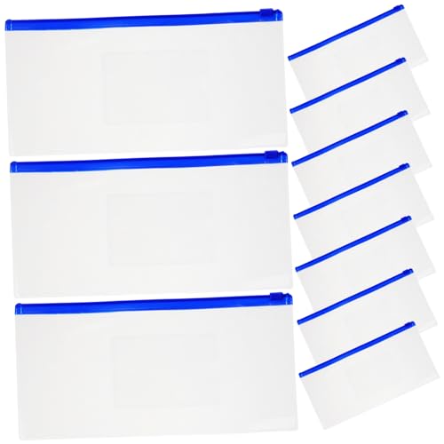 HOMSFOU 10Stücke Transparente Stiftaufbewahrungsbeutel Kleine Reißverschluss für Schreibwaren Organisieren von Stiften und Zeichenwerkzeugen von HOMSFOU