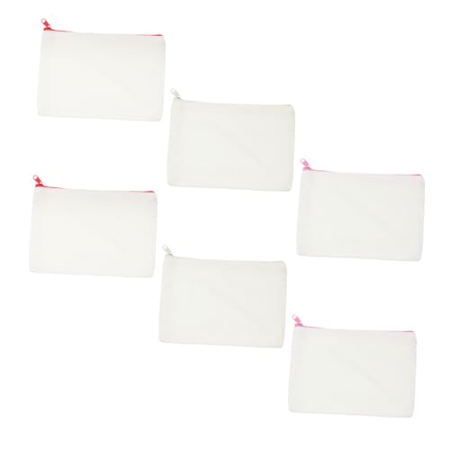 HOMSFOU 12 Stück Teiliges Canvas Federmäppchen Quadratisch Solide Farben Leichte Große Kapazität Glatter Reißverschluss Vielseitig für Schule und Büro Langlebiges Material Zufällige Farbe von HOMSFOU
