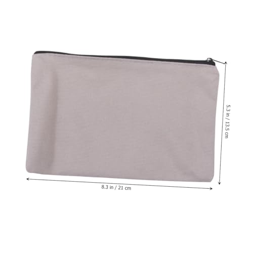HOMSFOU 12 Stück Teiliges Canvas Reißverschlussbeutel Multifunktionale Kosmetiktaschen für Make Up Stifte und Mehr Schwarz Beige für Handtaschen und Rucksäcke von HOMSFOU