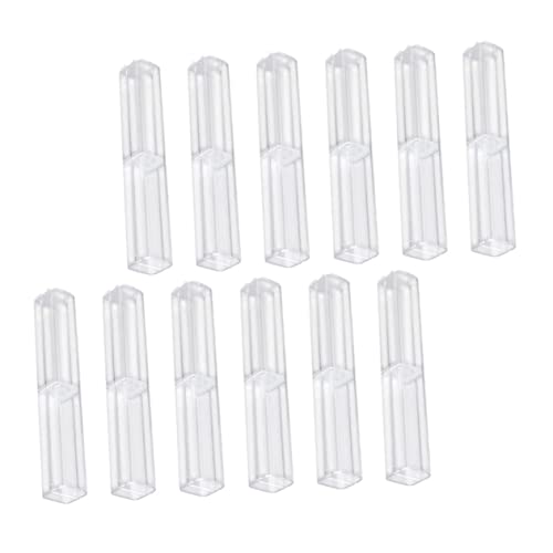 HOMSFOU 12 Stück Teiliges Transparentes Stiftetui Praktische Federmappe für Studenten Stifte Organizer aus Hochwertigem Leicht und Stabil für Schule und Büro von HOMSFOU