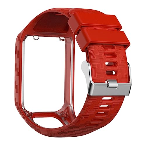 HOMSFOU 1Stk smarte uhren für männer Herrenuhrenarmbänder Läufer 3 Band reloj inteligente para mujer Golfzubehör für Herren Funkenbänder intelligentes Uhrenarmband Armband für Uhr Gurt rot von HOMSFOU