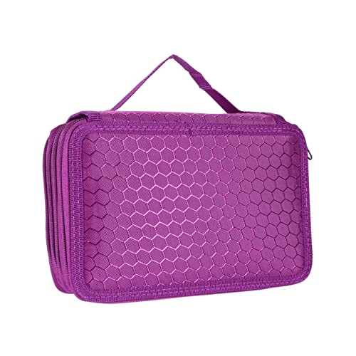 HOMSFOU 1Stück Multifunktionales Fächer Federmäppchen Strapazierfähigem Oxford Lagiger Bleistift Organizer mit Reißverschluss für Buntstifte Gelstifte und Zubehör Tiefem von HOMSFOU