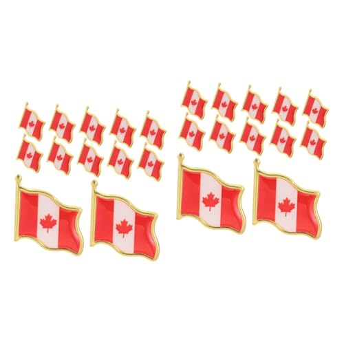 HOMSFOU 2 Sätze Fahnenbrosche Stifte Ahornblatt Flagge Oh Abzeichen Damit Nicht Patch National Schal Brosche Kanadischer Stift Anstecknadel Aus Metall Broschennadel Rot Eisen 25 Stück * 2 von HOMSFOU