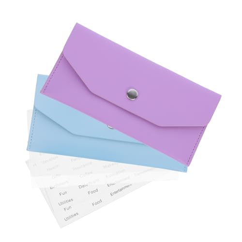 HOMSFOU 2 Sätze Geldbeutel kartenhalter Reise geldbörse Budget-Geldbörse Elegante Geldbörse Handliche Geldbörse Geldplaner Umschläge für Bargeld Geldbudget-Organizer für Bargeld Papier von HOMSFOU