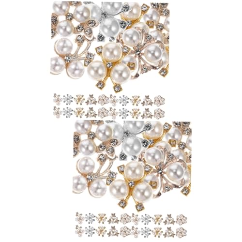 HOMSFOU 2 Sätze Perlen Haarspangen Für Frauen Und Haarnadeln Mit Strass Elegantes Haarschmuck Accessoire Für Hochzeiten Feiern 50 Stück * 2 von HOMSFOU