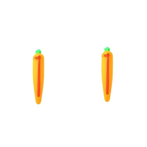 HOMSFOU 2stücke Carrot Pencil Case Hochwertigem Leicht Und Flexibel Praktischer Stifte-Organizer Für Schule Und Büro Niedliches Karotten-Design Für Studenten von HOMSFOU