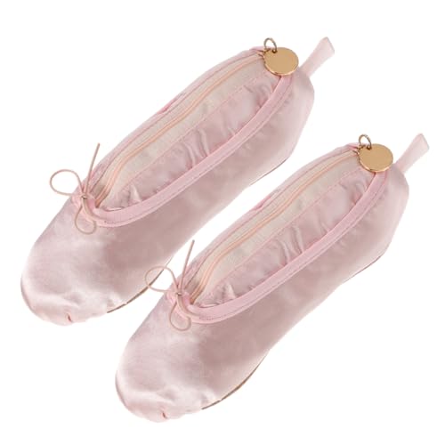 HOMSFOU 2 Stück Ballet Schuh Make Up Tasche Satin Kosmetik Organizer Leicht Tragbar Multifunktional Für Tanz Stifte Pinsel Für Frauen Mädchen Ballettliebhaber von HOMSFOU