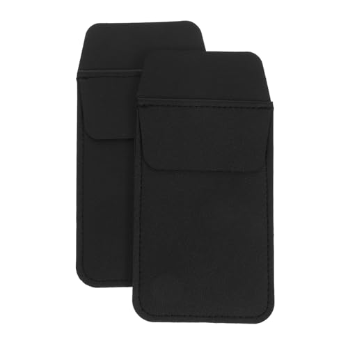 HOMSFOU 2 Stück Bleistiftkoffer und Stiftset schlankes Federmäppchen für medizinische Bleistifttaschen Stifttasche im Etui Taschenorganisator Stifthaltertasche Pu Schwarz von HOMSFOU