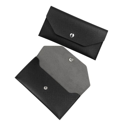 HOMSFOU 2 Stück Budget Envelope Geldbörse aus Kunstleder mit Retro Design Wiederverwendbarer Geldumschlag Organizer für Damen Kompakte Cash Wallet mit Separaten Fächern für Effizientes von HOMSFOU