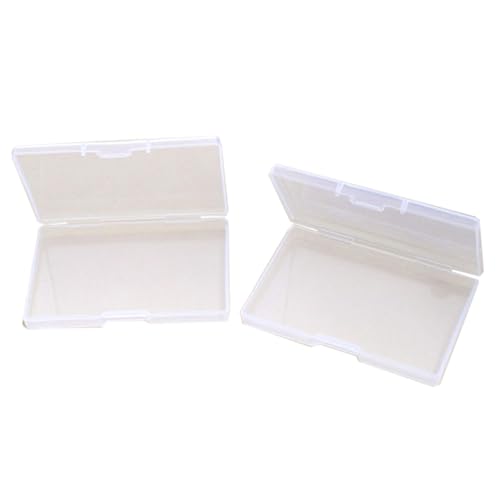 HOMSFOU 2 Stück Business Kartenhalter aus Kunststoff Tragbare Aufbewahrungsbox für Visitenkarten Kreditkarten und Kleine Zubehörteile Kompakter Organizer für Schreibtisch und Unterwegs von HOMSFOU