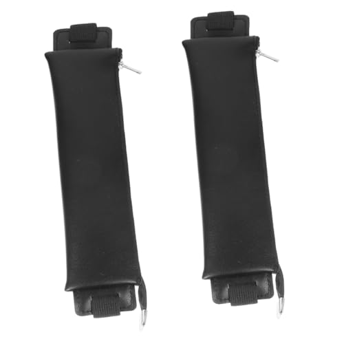 HOMSFOU 2 Stück Federmäppchen Schreibwarenbeutel Notebook-Stifthaltertasche Stifthalter mit Gummiband Aufbewahrungstaschen für Stifte Notebook-Stifttasche Pu Black von HOMSFOU
