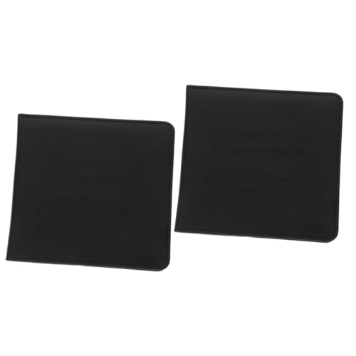 HOMSFOU 2 Stück Führerscheinschutz schützend für Abdeckung Lizenz Anmeldung Kreditkarten Geldbörse Registrierungsinhaber Kartenorganisator Autozubehör Innenraum Leder Black von HOMSFOU