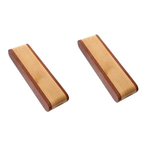 HOMSFOU 2 Stück Geschenkstiftschachtel Fall mit Schule für Stiftverpackung Bleistifthalter Stift Geschenkboxen leer einzelner Stifthalter stiftboxen leer hölzern von HOMSFOU