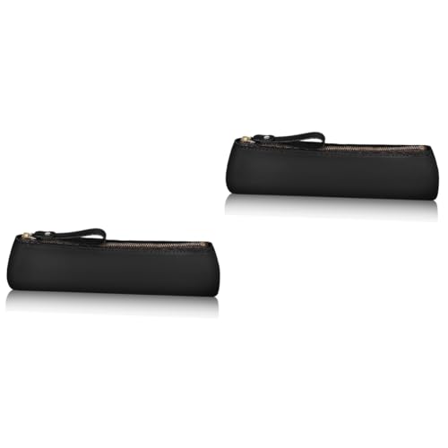 HOMSFOU 2 Stück Kleine Bleistiftbeutel Federmäppchen Lehrer schlank Schlüssel Schreibwaren Reisen kleine Bleistifttasche Bleistift-Organizer Bleistiftbeutel klein Leder von HOMSFOU