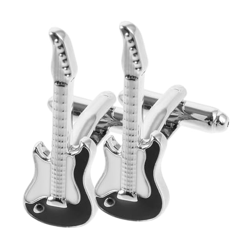 HOMSFOU 2stücke Knebelknopf Für Kleidung Manschettenknöpfe Anzugknöpfe Manschettenknöpfe Mit Gitarren-motiv Für Herrenanzüge Für Herren Vielseitig Einsetzbar Langlebige Qualität Dekorativ von HOMSFOU