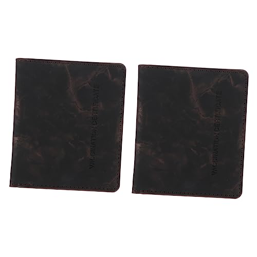 HOMSFOU 2 Stück PU Leder Reisepasshüllen Multifunktionale Ausweishüllen für Id Karten und Reisepapiere und Langlebig für Reisen und Bürobedarf von HOMSFOU