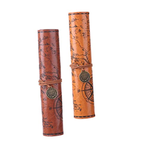 HOMSFOU 2stücke Bleistifttasche Aus Pu-Leder Mit Rollendesign Für Skizzen Und Kunstmalerei Stifte-Aufbewahrungstasche Für Studenten Platzsparend Und Transportabel von HOMSFOU