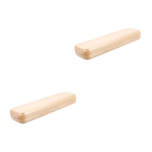 HOMSFOU 2 Stück Stiftebehälter mit Weiß groß Fall Schlüssel Bleistiftspender für das Klassenzimmer Tragbarer Stift-Organizer leerer Stift-Organizer Aufbewahrungsbehälter für Stifte Ahorn von HOMSFOU