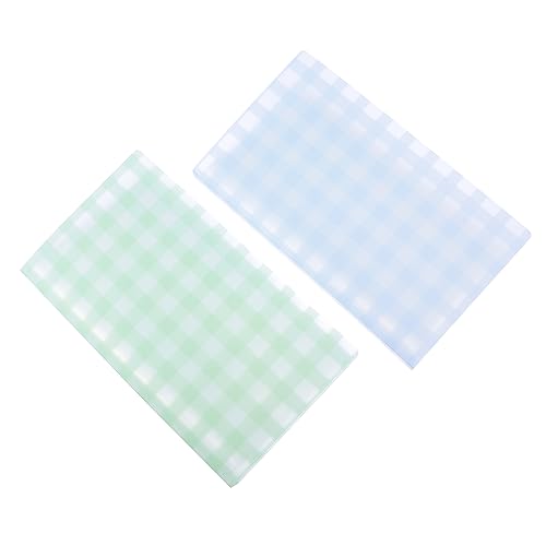 HOMSFOU 2 Stück Visitenkartenhalter Tragbare Kartenbox für Businesskarten und Bankkarten Große Kapazität Grün und Blau für Unternehmer und Geschäftsleute von HOMSFOU