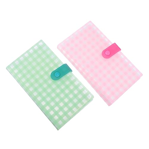 HOMSFOU 2 Stück Visitenkartenhalter aus Aufbewahrungstaschen für Bank und Geschäftskarten Praktische Organizer Grün für Büro und Unterwegs von HOMSFOU