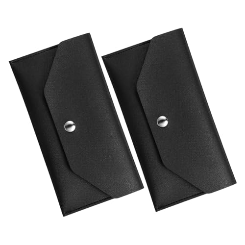 HOMSFOU 2 Stück Wiederverwendbares Budget Umschlag Portemonnaie aus Pu Leder Cash Organizer mit Separaten Fächern für Damen Schlanker Geldbeutel zur Effizienten Finanzplanung und Reise von HOMSFOU