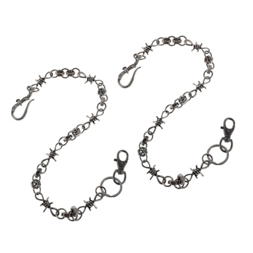 HOMSFOU 2-teilige Gürtelkette: Verstellbare Gürtelkette Für Jeanshosen – Cooles Punk-taillenaccessoire – Vintage-stil Für Hip-hop-rock-outfits HOMSFOU 2-teilige Gürtelkette: Verstellbare Gürtelkette Für Jeanshosen – Cooles Punk-taillenaccessoire – Vintage-stil Für Hip-hop-rock-outfits von HOMSFOU